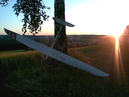 Space-Pro 3.35 vor Sonnenuntergang