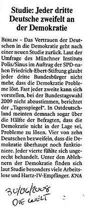 Jeder dritte Deutsche zweifelt an der Demokratie